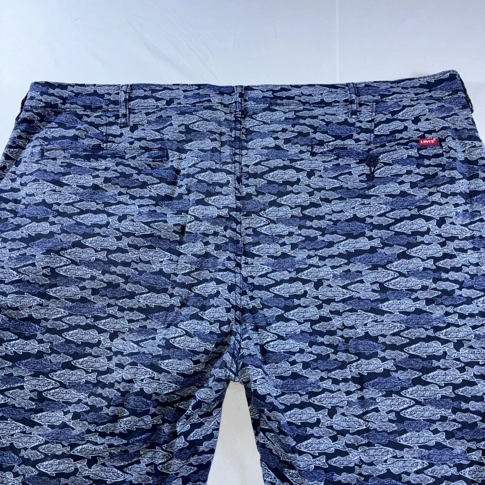 Levi’s XX Chino Shorts Fish Nautical Design‎ Men’s Size 44 Blue